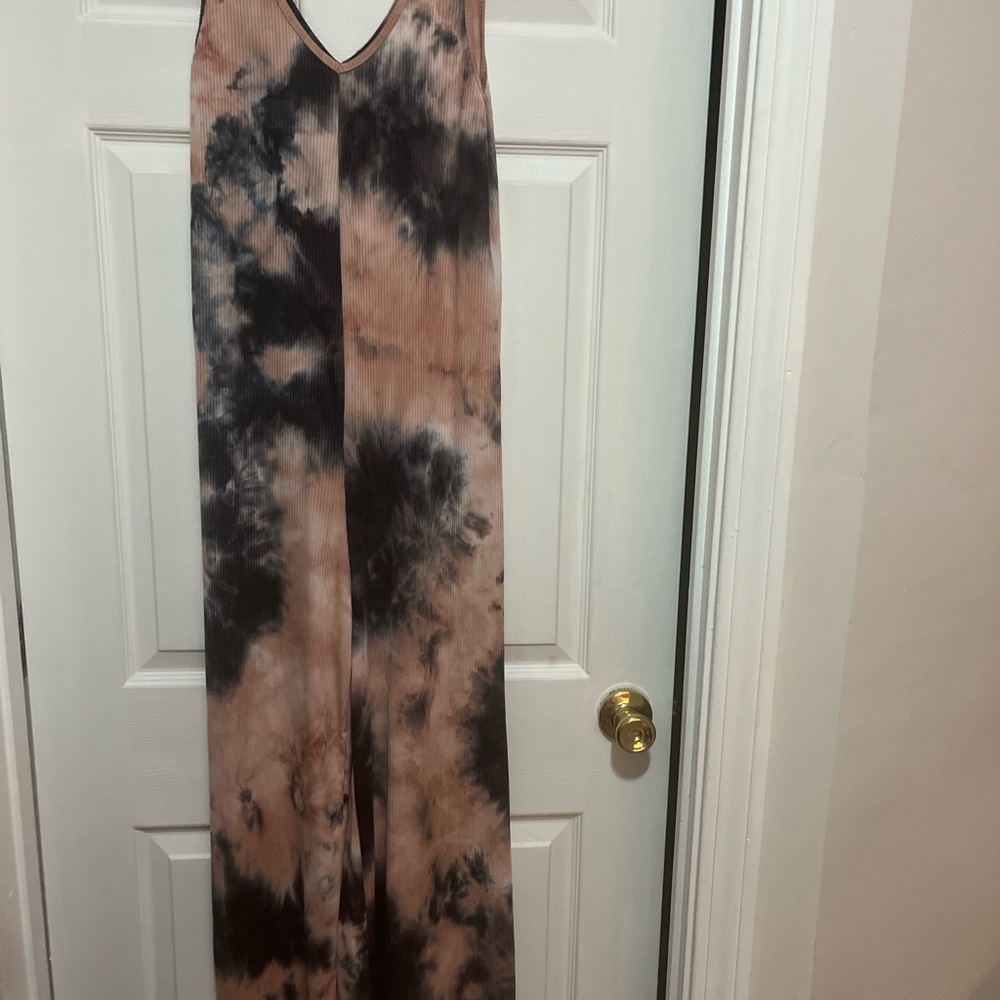 Tie-dye relaxed jumpsuit